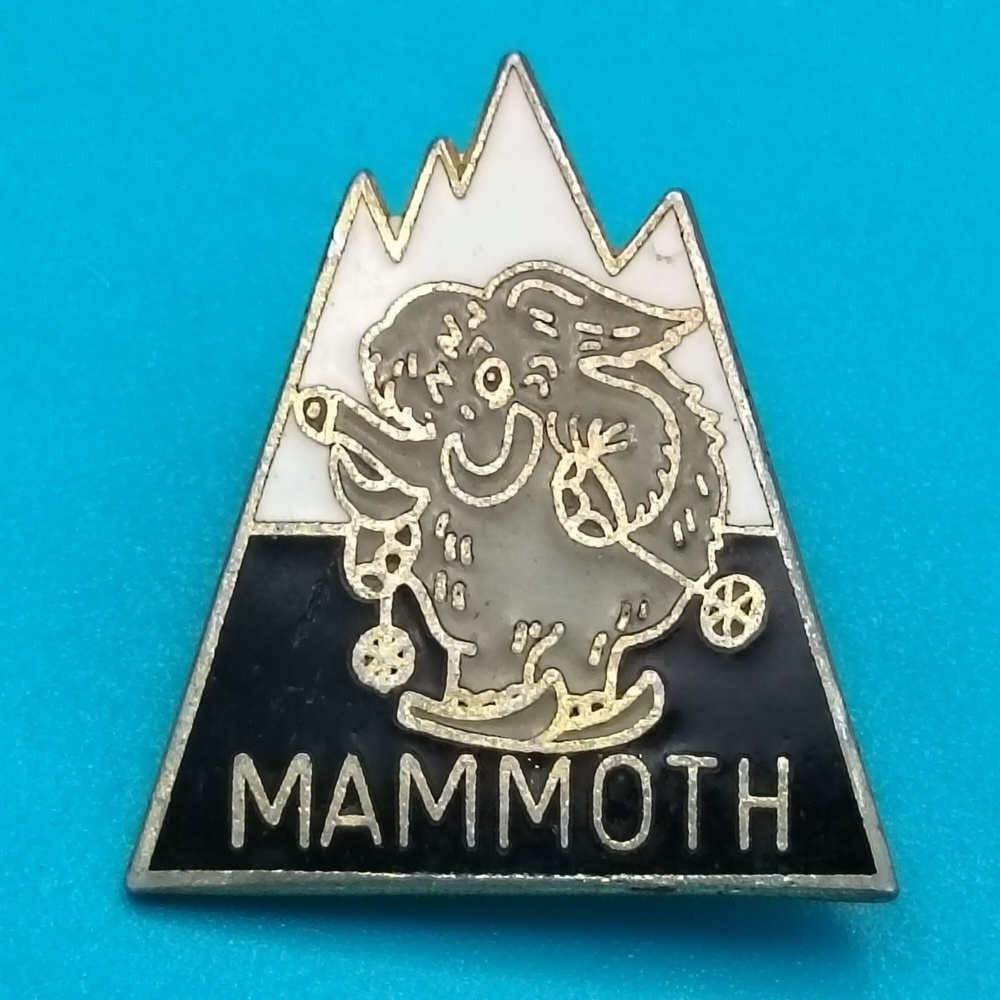 Rare Vintage Mammoth mountain Ski Resort Lapel Pin California Travel Pinback 70s